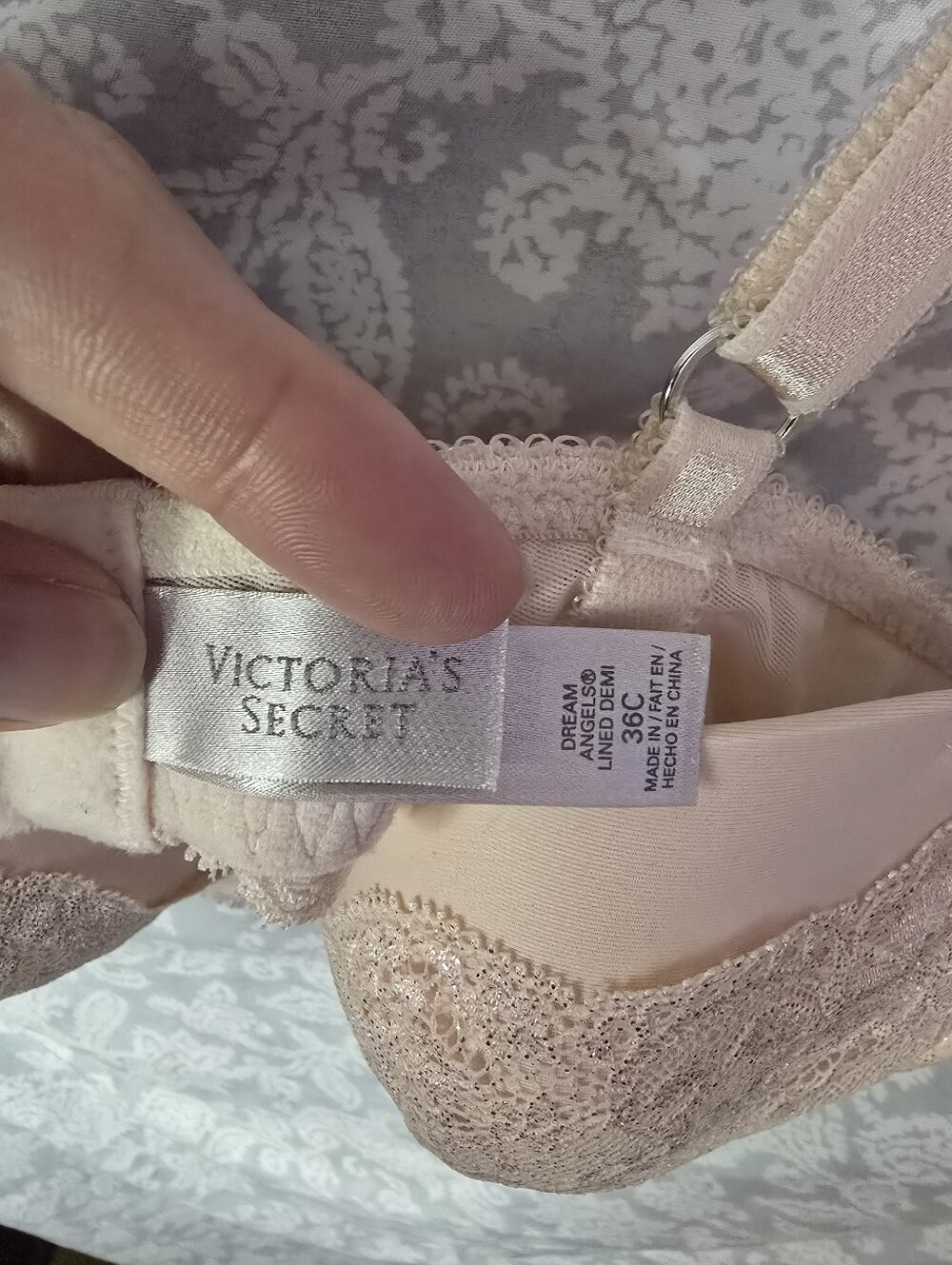 Victoria's Secret 36C NWOT Lace Balconette Bra Light Nude Pink - Picture 3 of 5
